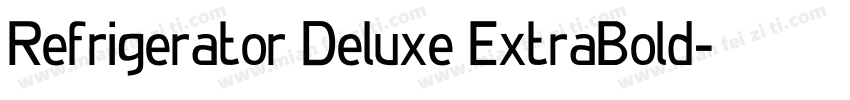 Refrigerator Deluxe ExtraBold字体转换